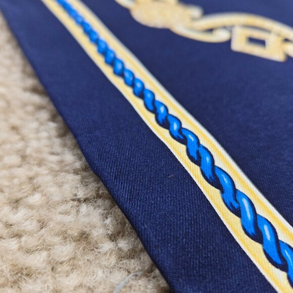 J. McLaughlin Silk Scarf Equestrian Design Hand Rolled and Hand Stitched - Picture 4 of 10